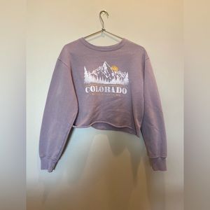 hollister cropped sweatshirt